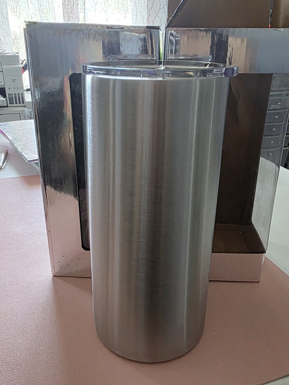 20oz Stainless Steel Insulated Tumbler with Clear Lid - Silver